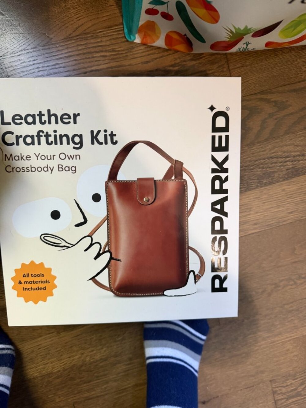 Resparked Leather Crafting Kit - Make Your Own Crossbody Bag - New